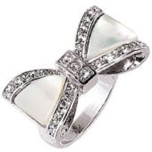 Park Lane White Bow ring